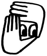 Peeking Hand Eyes Sticker