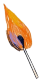 Lit Match Sticker